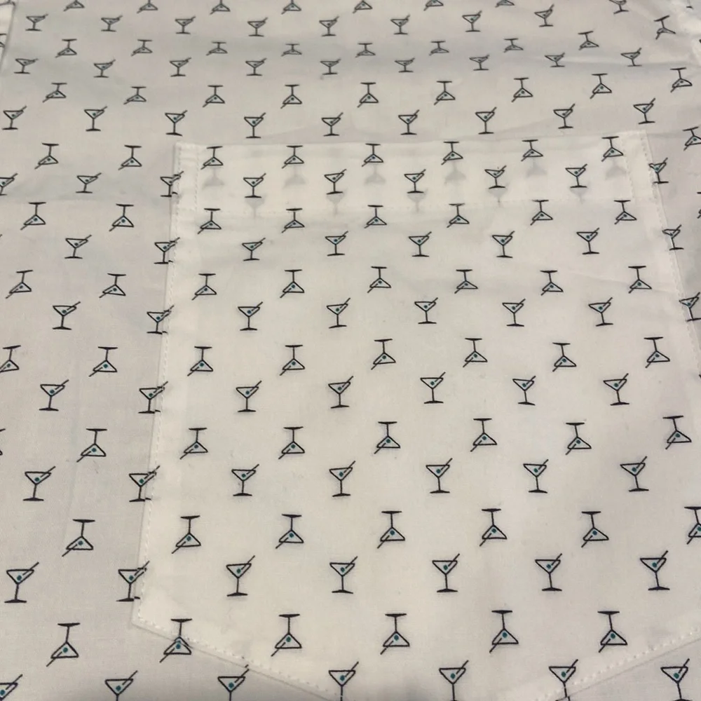 BNWOT Apt. 9 martini glass button down shirt size XXL!